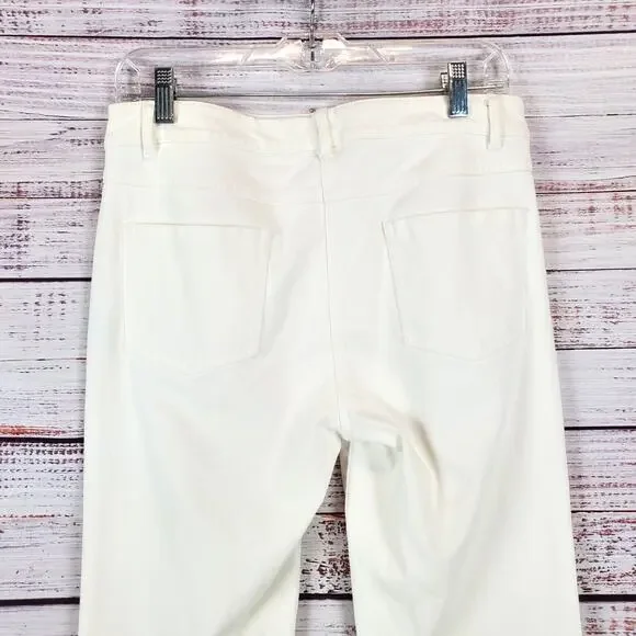 J. McLaughlin White Jeans 8 Lexi 4-Way Stretch Denim Slim Leg Coastal Summer - Picture 6 of 12